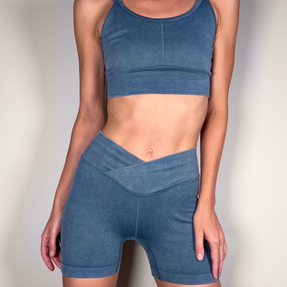 JoyLab Blue Ribbed Activewear Set
